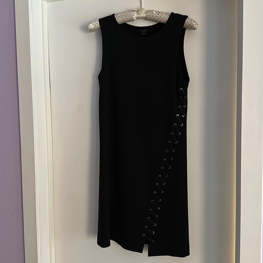 All Saints Black Fitted Mini Dress